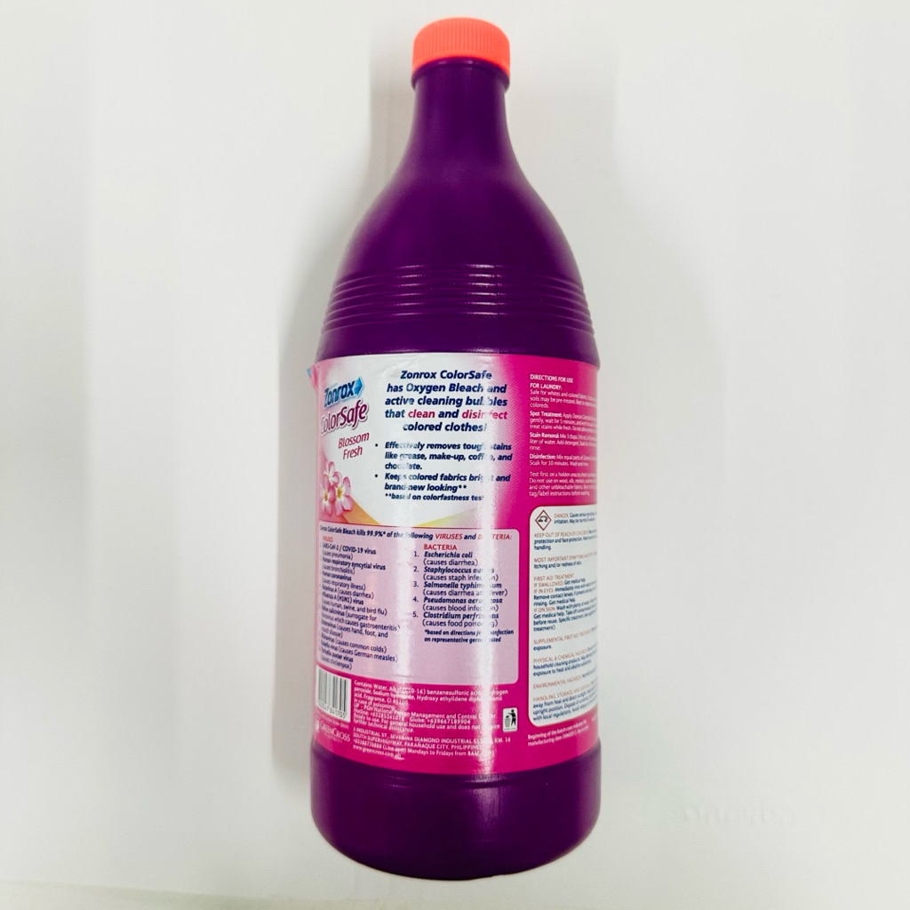 Zonrox Colorsafe Bleach 900m /450mL Blossom Fresh | Oxygen Bleach for ...