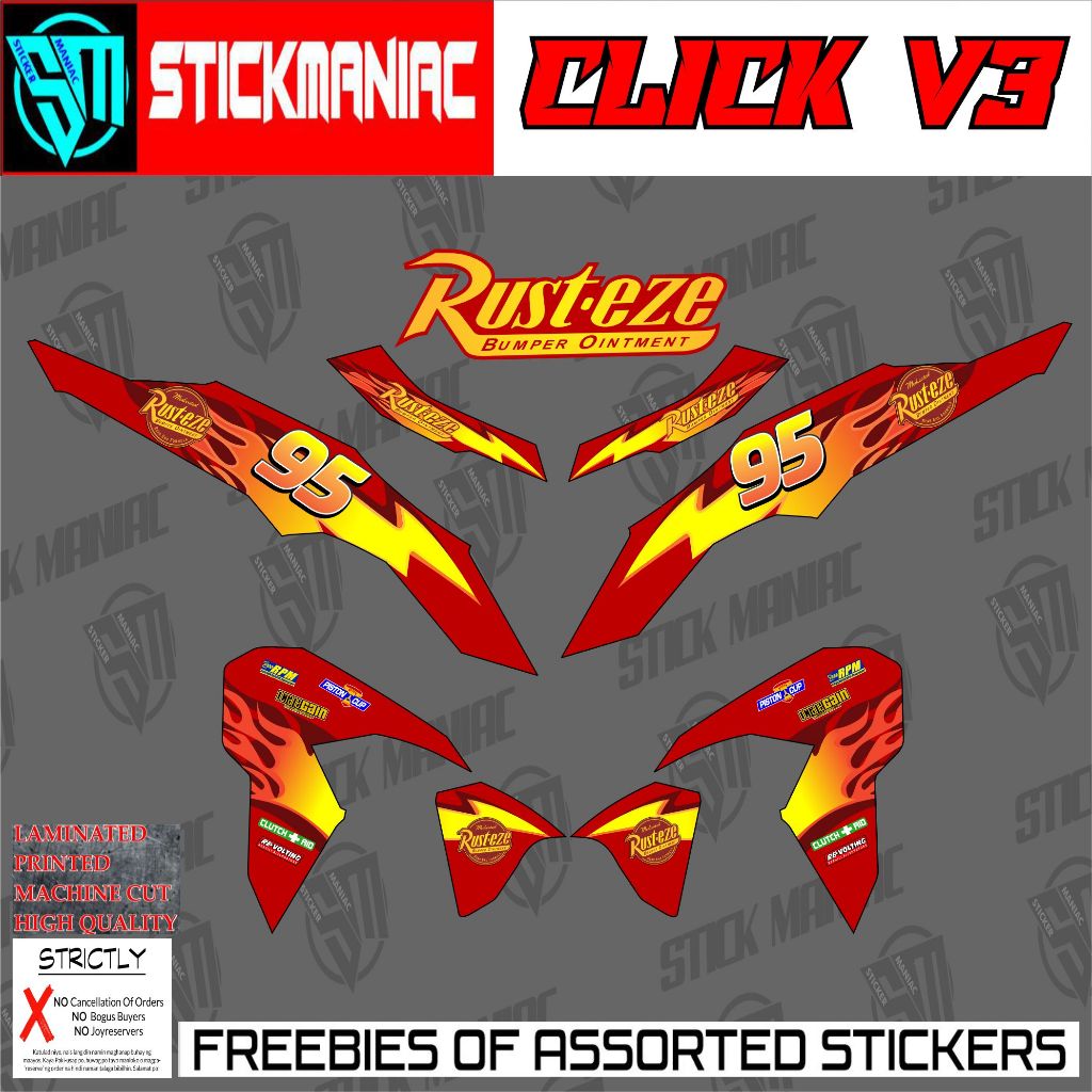 Rust Eze Click v3/v4 Decal Laminated Sticker for Click v3/v4 High ...