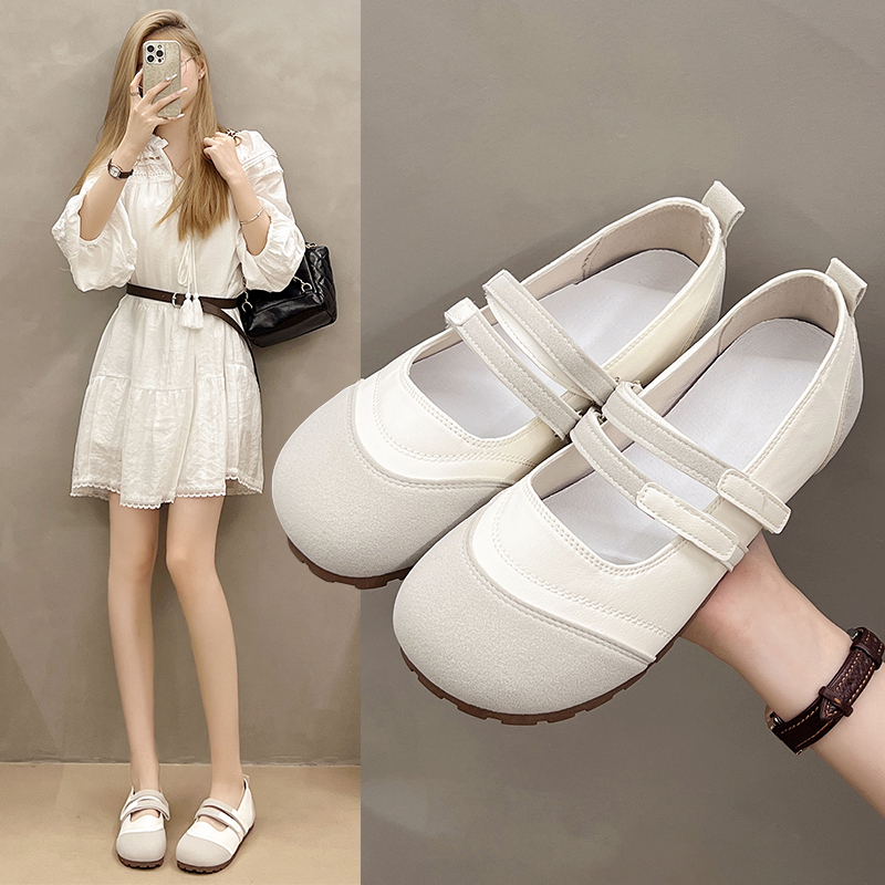 New Korea Fashion Round toe Soft bottom Ballet shoes WOmen Casual