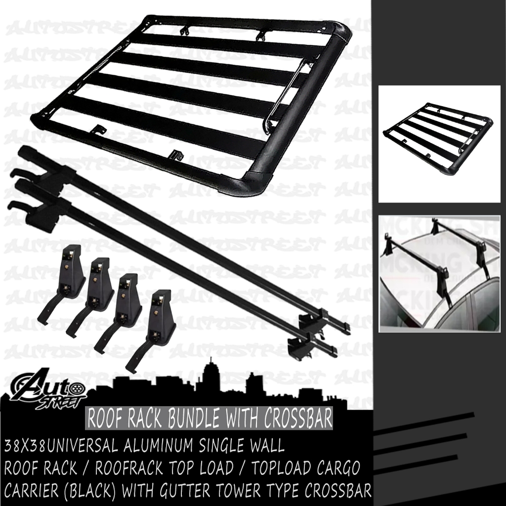 38X38 Universal Aluminum Single Wall Roof Rack / Roofrack Top Load with ...
