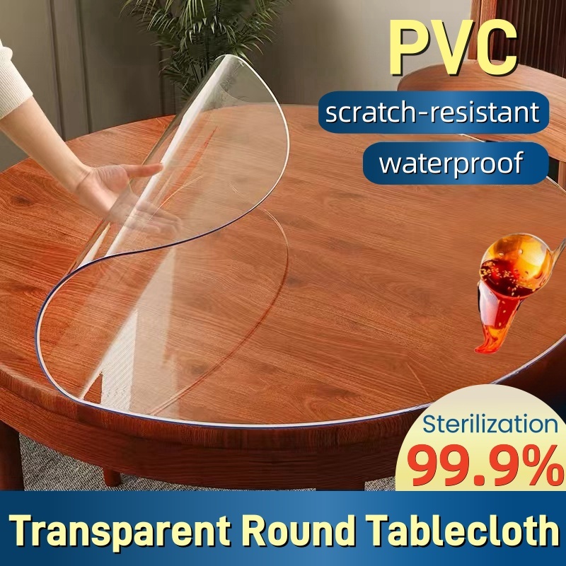 【Fast shipping】thick round pvc table cover Heat Resistant TableTop ...