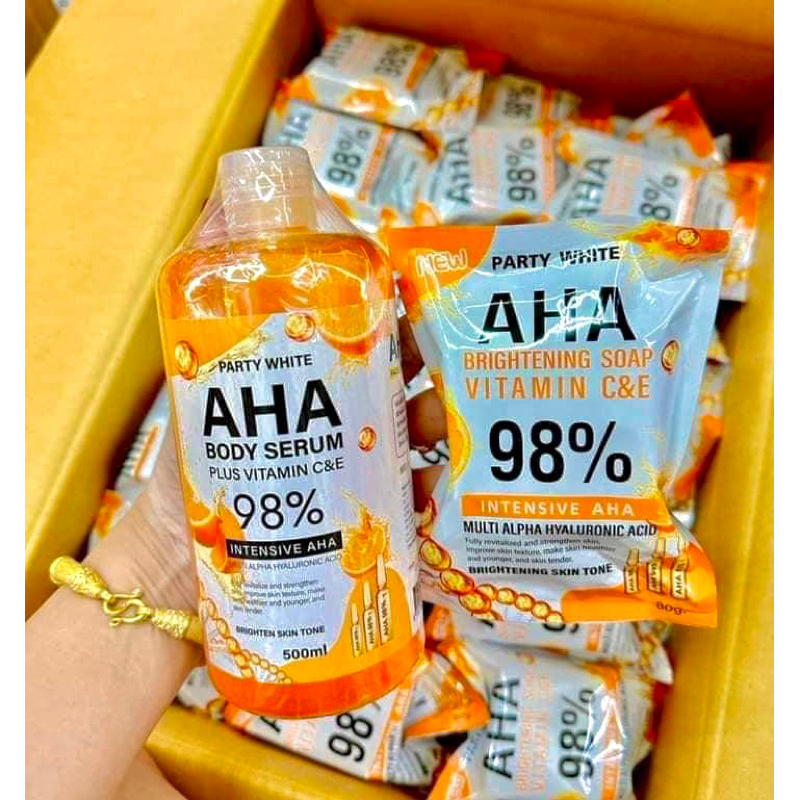 Sérum Corps AHA 98% Vitamine C&E 500ml - Éclaircissant Anti-Imperfections
