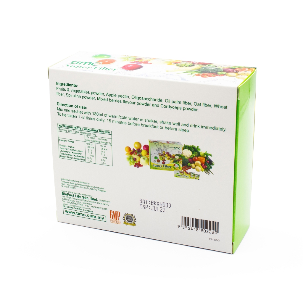 Timo Super Fiber (10 Sachets) with [FREE SHAKER/TUMBLER] | Shopee ...