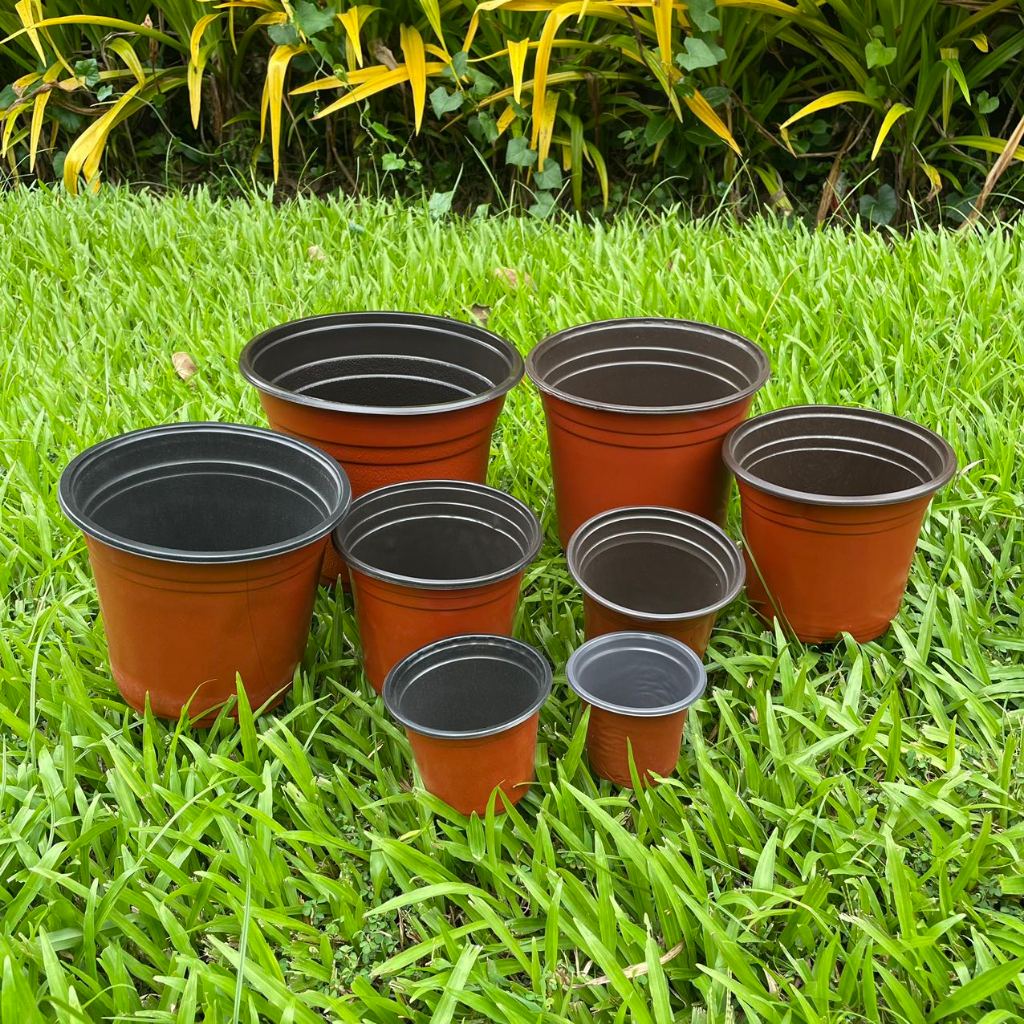 HALLOMALL 50pcs/set (17cm-24cm) PVC Soft Plastic Pots Seed Starting ...