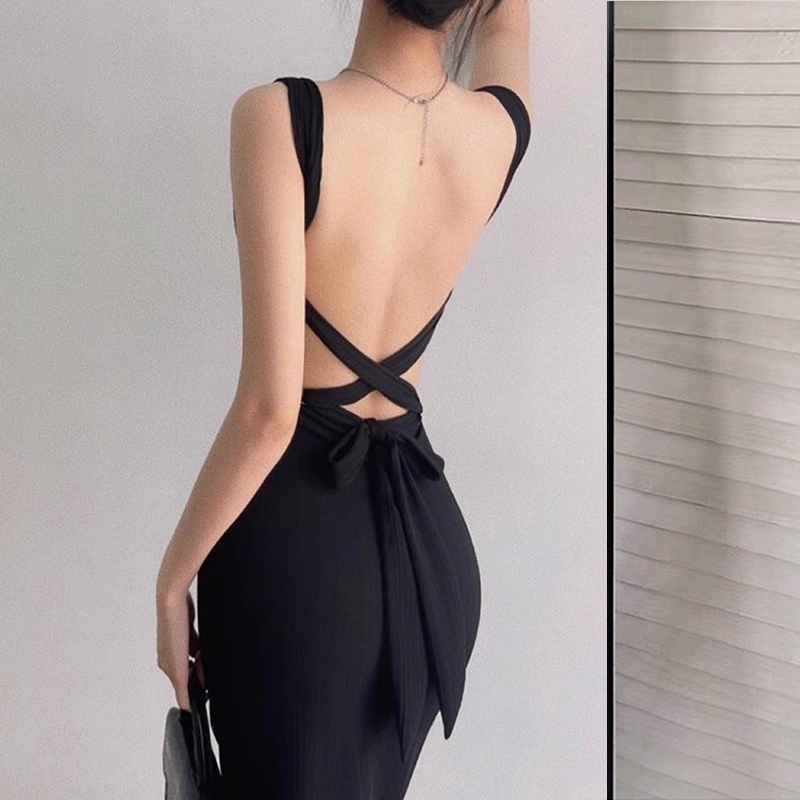 Korean Black Dress-Bust 30