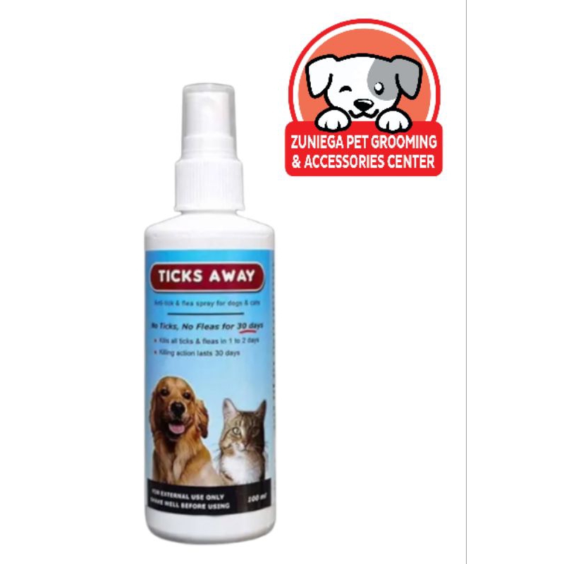 Ticks Away Anti Tick Flea Spray 100ml for Dogs Cats Shopee Philippines