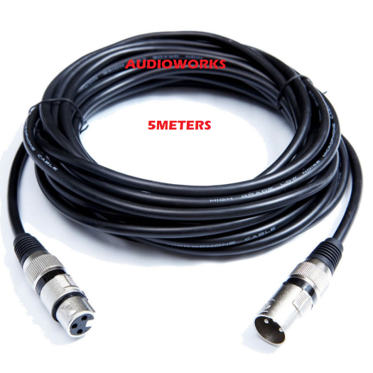 Premium 3-Pin Male XLR to Female XLR 5M Microphone Cable Plug for Audio ...