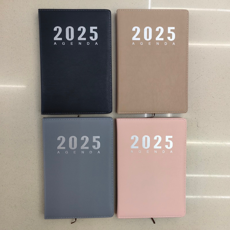 NEW AGENDA 2025 Planner Hard Bound/Soft Rubber Board Notebook Diary ...