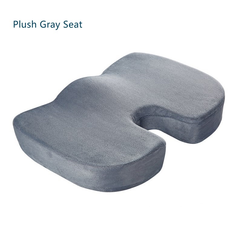 2Pcs Set Memory Foam Seat Cushion Lumbar Pillow Relieve Hemorrhoids Back Pain For Home Office Car Shopee Philippines