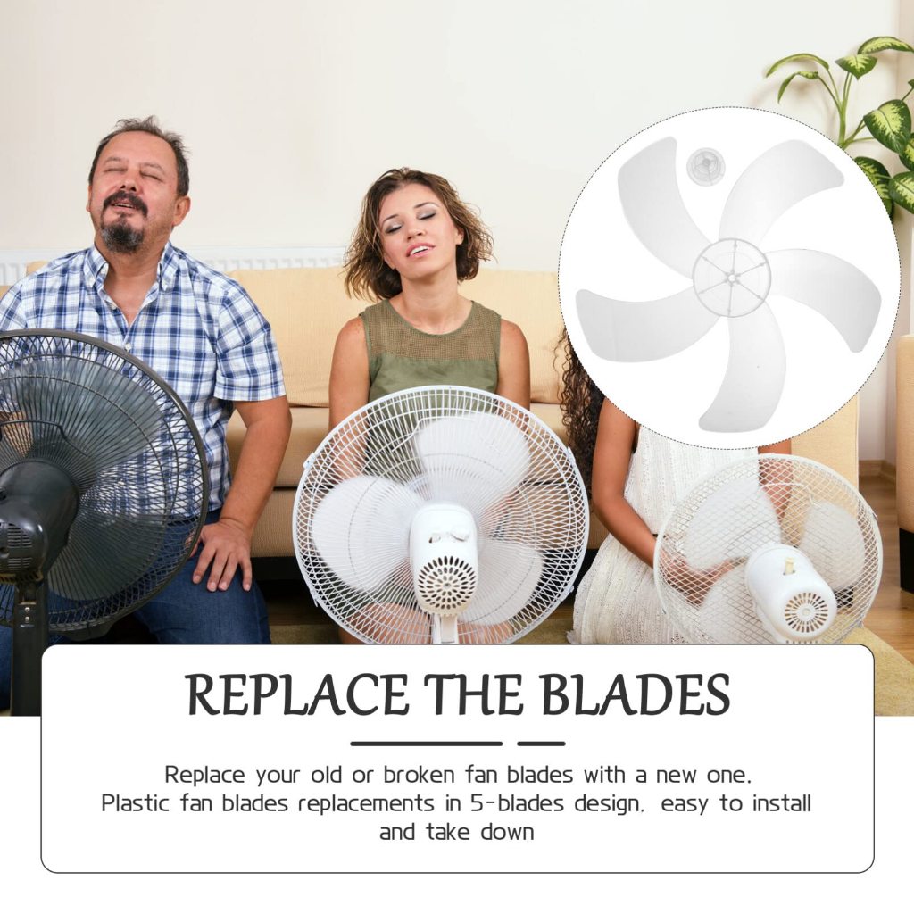 Plastic Fan Blade 12 Inch Five Leaves Electric Fan Blade With Nut Cover ...