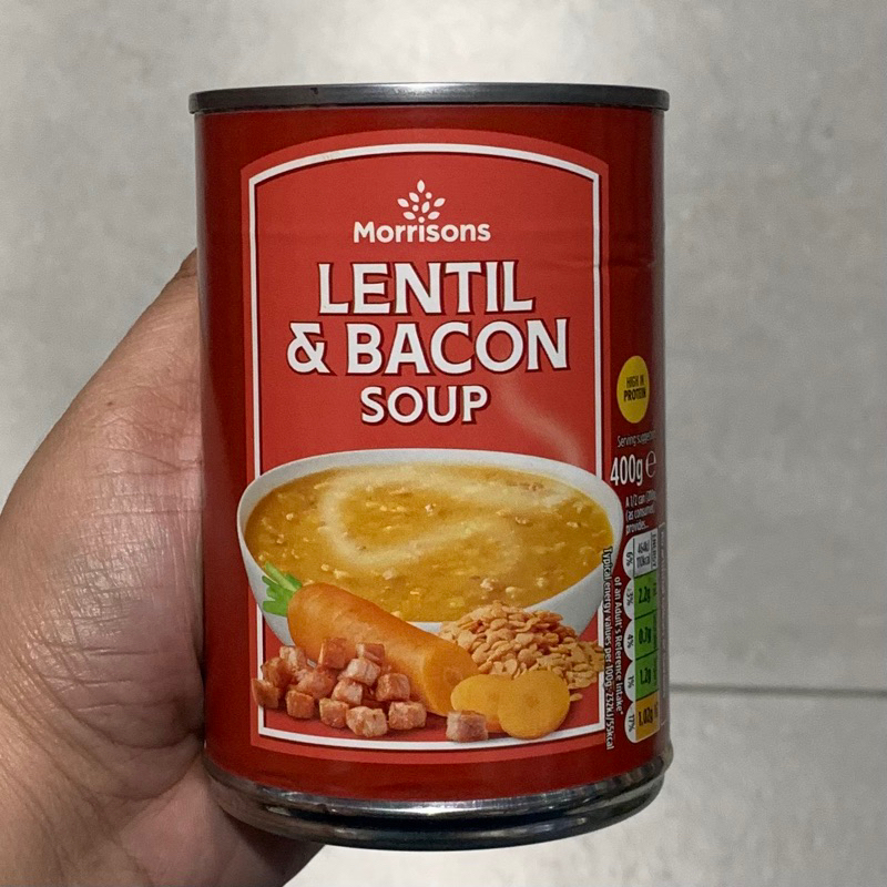 MORRISONS LENTIL & BACON SOUP 400g | Shopee Philippines