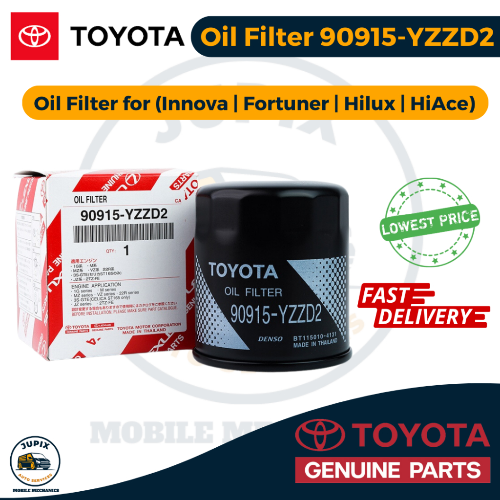 Toyota Oil Filter 90915-YZZD2 for Innova | Fortuner | Hilux | HiAce ...