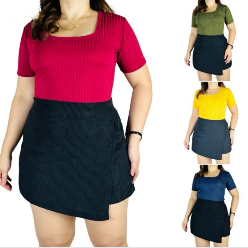 Overlap Corduroy palda short/skort thick fabric (M-XL) | Shopee Philippines