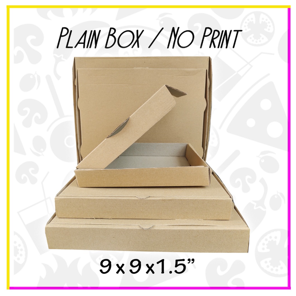 Pizza Box Corrugated /Plain 9 inches / 50pcs per bundle / Buko Pie ...