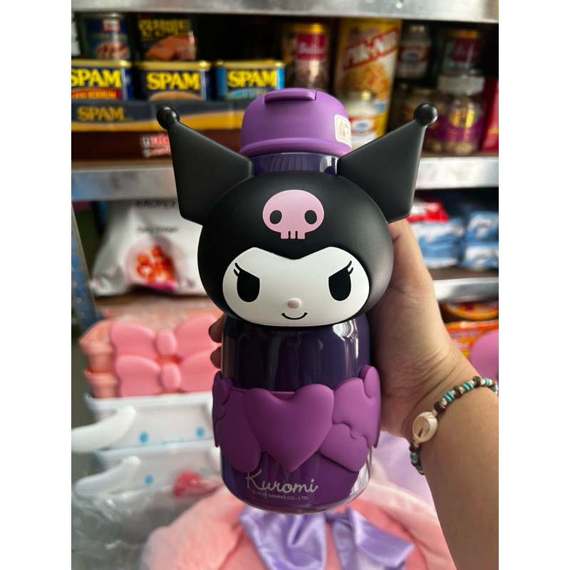 Tumbler with sling straw water bottle 640ml kuromi cinnamoroll My