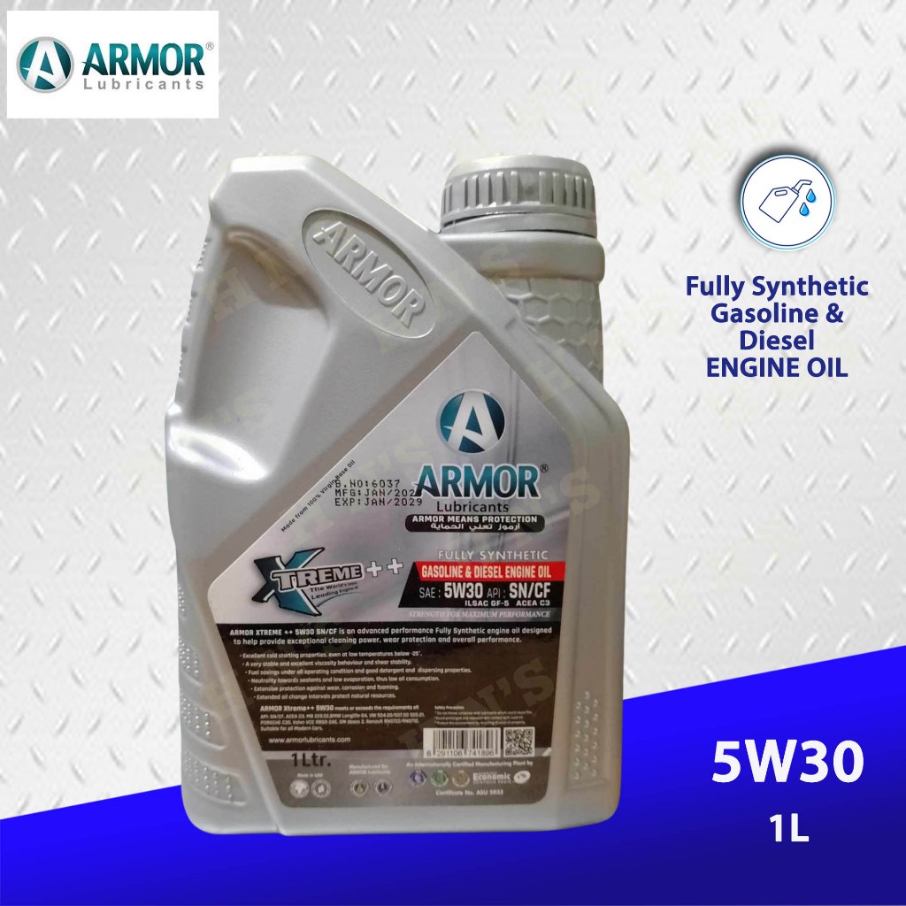 Armor Xtreme++ Fully Synthetic Gasoline & Diesel Engine Oil SAE 5W-30 ...