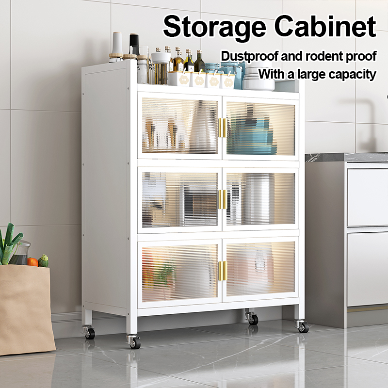 Kitchen Rack Dustproof Plate Enclosed Rack Storage Cabinet Carbon Steel ...