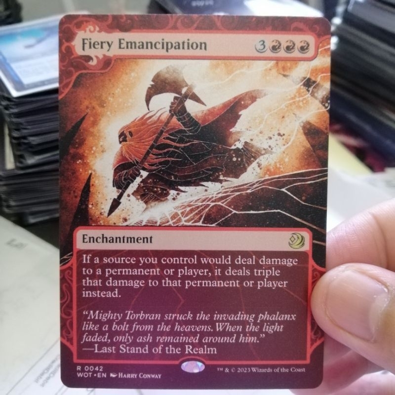 1 Fiery Emancipation WOT MTG card magic the gathering EDH Shopee