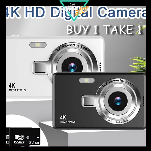 BUY 1 TAKE 1 4K HD Digital Camera Selfie Photography Portable Mini ...