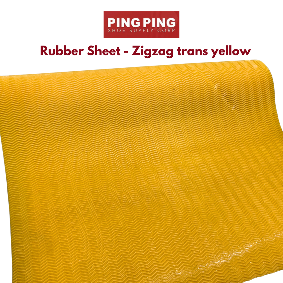 Rubber Sheet with Zigzag pattern in Trans Yellow Color for Shoe Soles ...