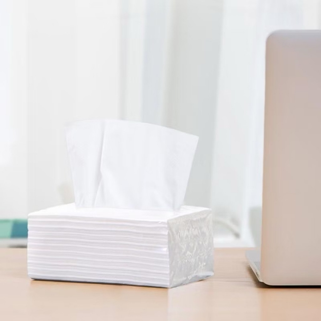 1pc White tissue table tissue Green tea series removable facial tissue ...