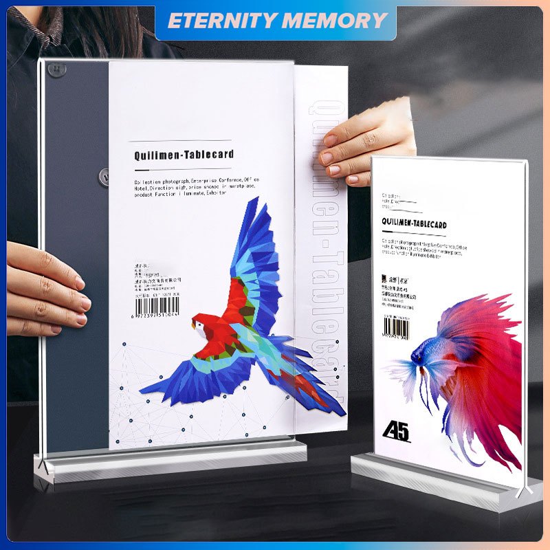 A4/A5/A6 Acrylic Menu Holder Display Stand For Business Office And