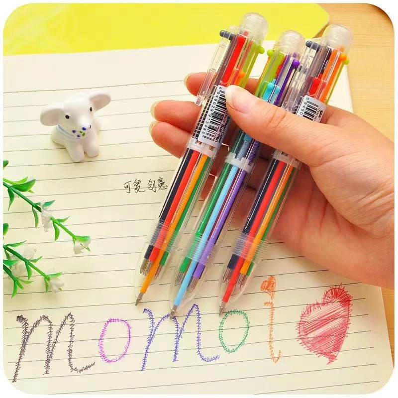 6in1 Multi Colored Pen Ball Pen Highlighter Pen Stationery Office ...