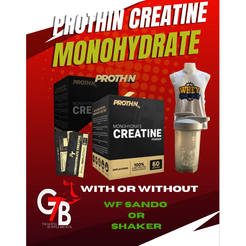 Prothin Creatine Monohydrate 5g creatine Muscle Recovery | Shopee ...