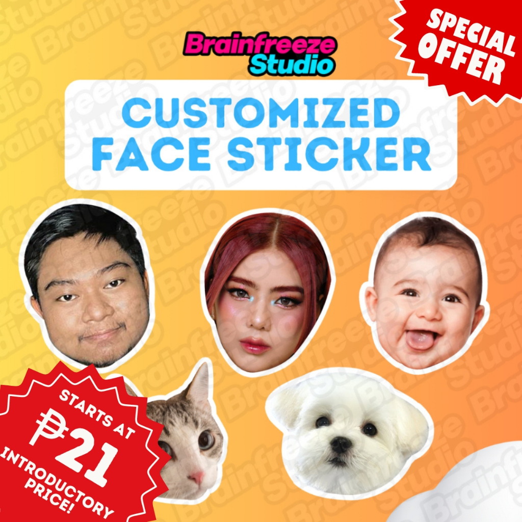 1pc Face Cut Out Sticker Customized for Bike Motorcycle Car Helmet ...