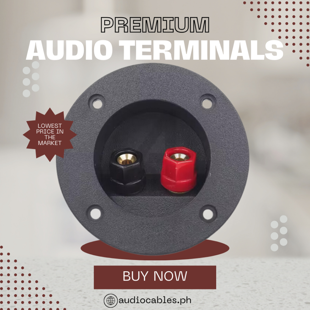 2 Way Speaker Terminal cups ABS plated Round Speaker Box Terminal ...