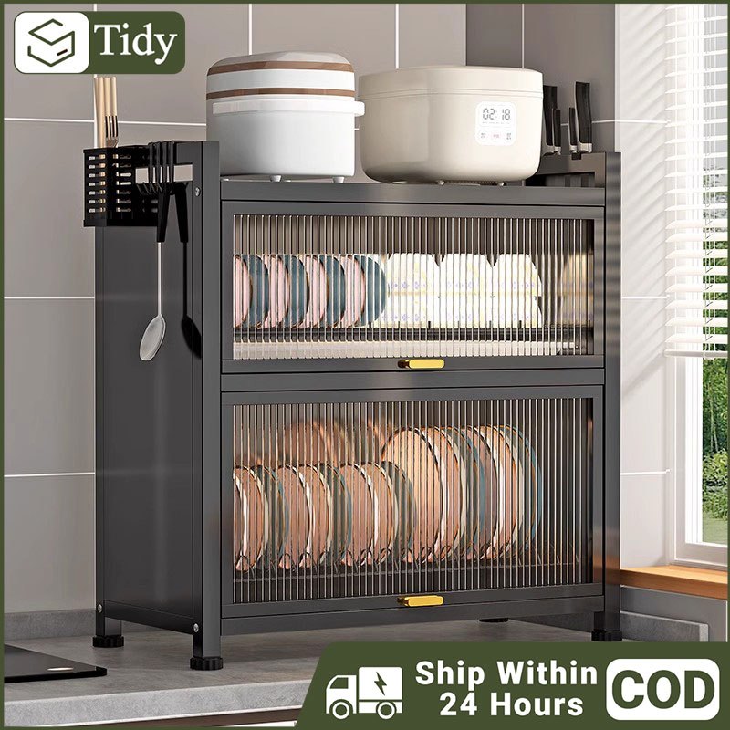 TIDY Kitchen Dish Rack Organize Carbon Steel Paint Countertop