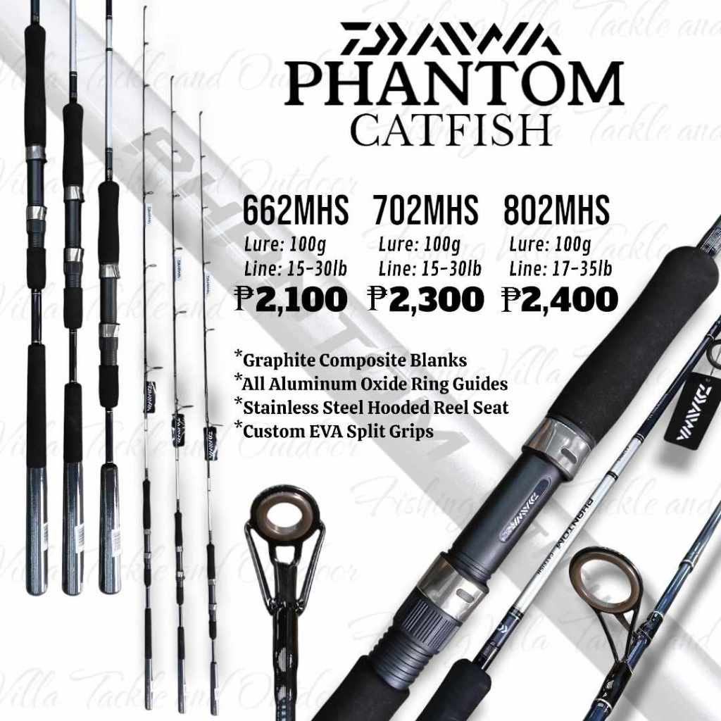 Daiwa Phantom Catfish Original Freshwater and Saltwater Fishing Rod ...