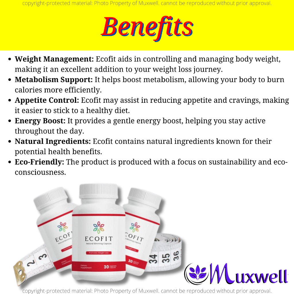 Ecofit Slimming Capsule Original - Promotes Weight Loss, FDA Approved ...