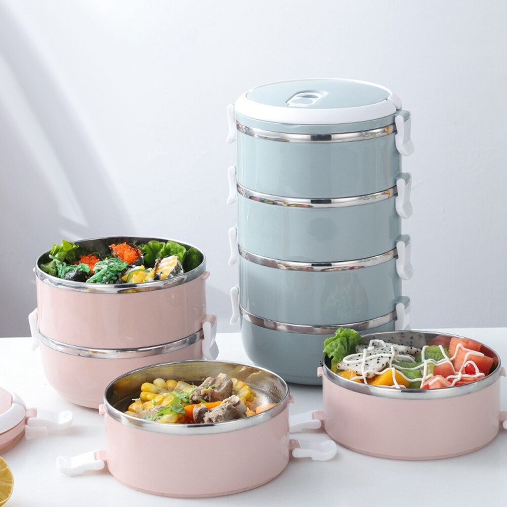 Jeff Student Thermal Lunch Box Stainless Steel Hot Food Bento Portable ...