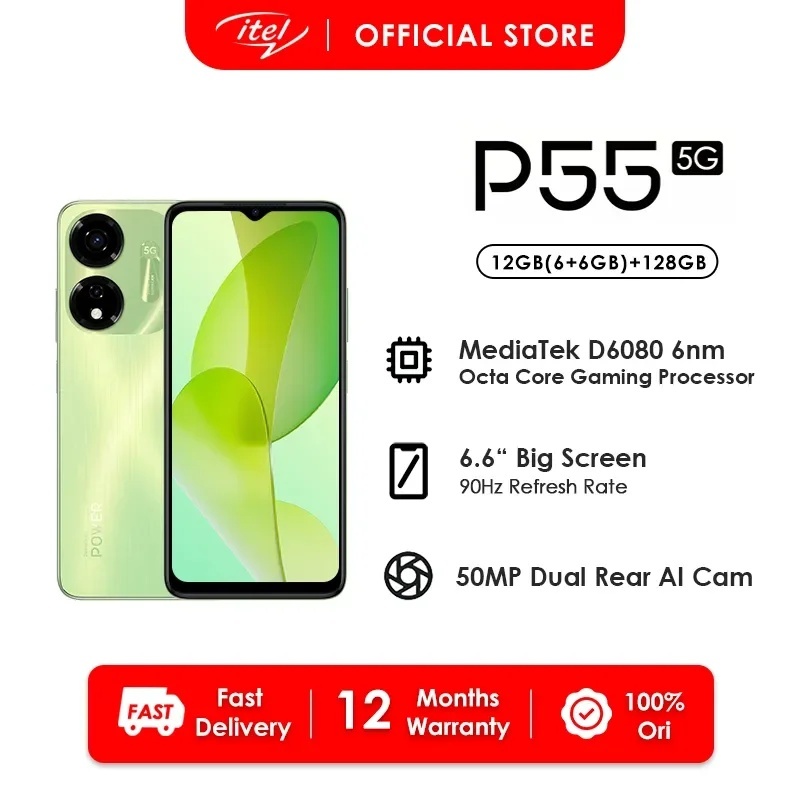 Itel P55 phone for sale (24GB+256GB)2024 New 5G phone Official original