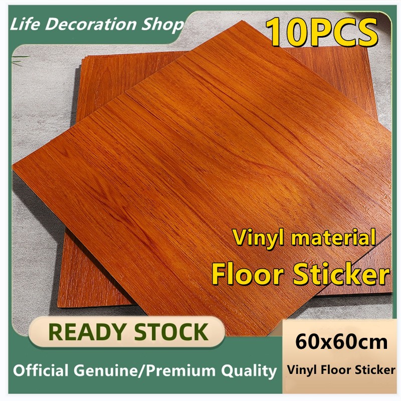 10pcs 60X60cm Vinyl Floor Sticker Self Adhesiv Vinyl Tile Flooring Wear ...