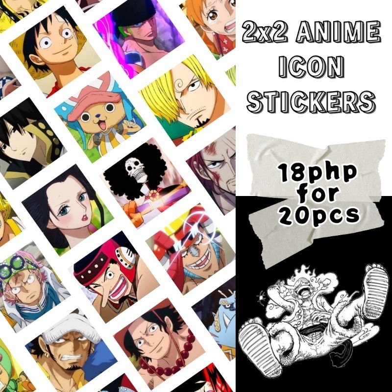 One Piece - Anime icon stickers 2x2inches | Shopee Philippines