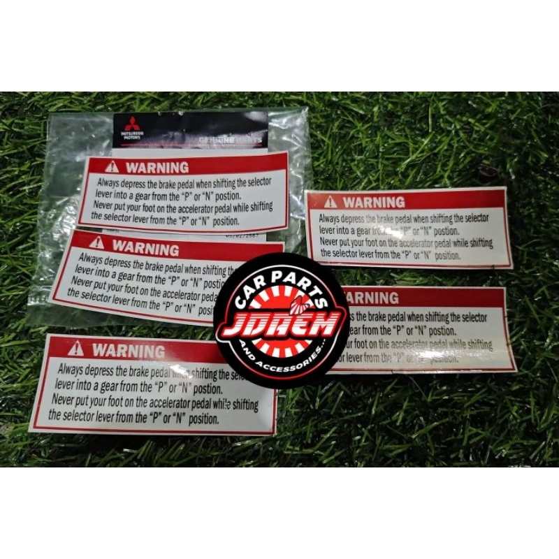 Montero/Strada A/T Shifter Warning Decals | Shopee Philippines
