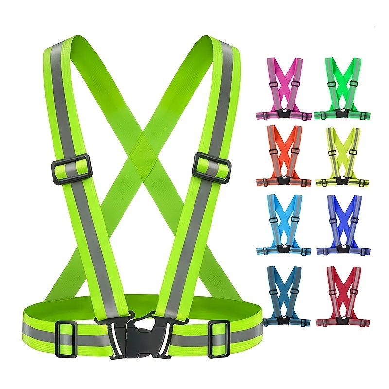 Garter Reflective Vest -High Visibility Safety Vest for Night Riding ...