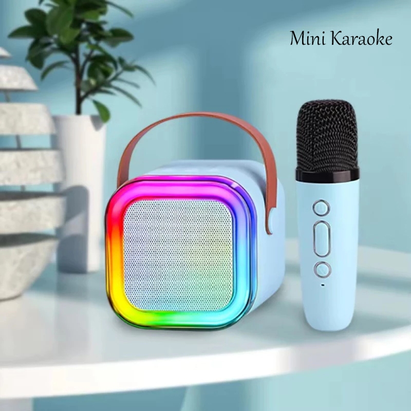 Mini Karaoke Wireless Audio Speaker Bluetooth Microphone Portable Home ...