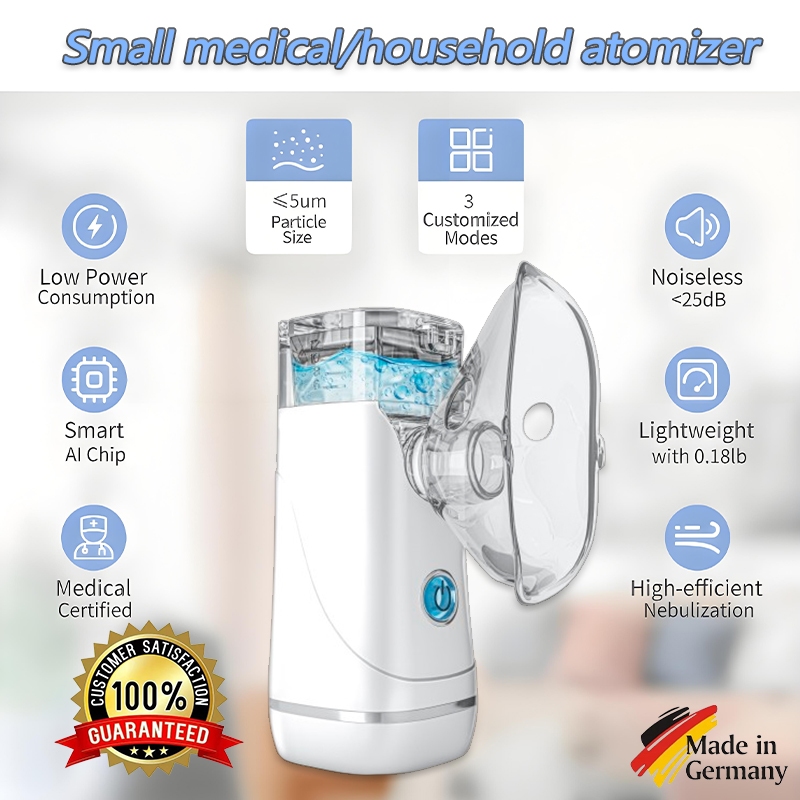 Portable Nebulizer rechargeable Inhaler Ultrasonic Spray Nebulizer ...