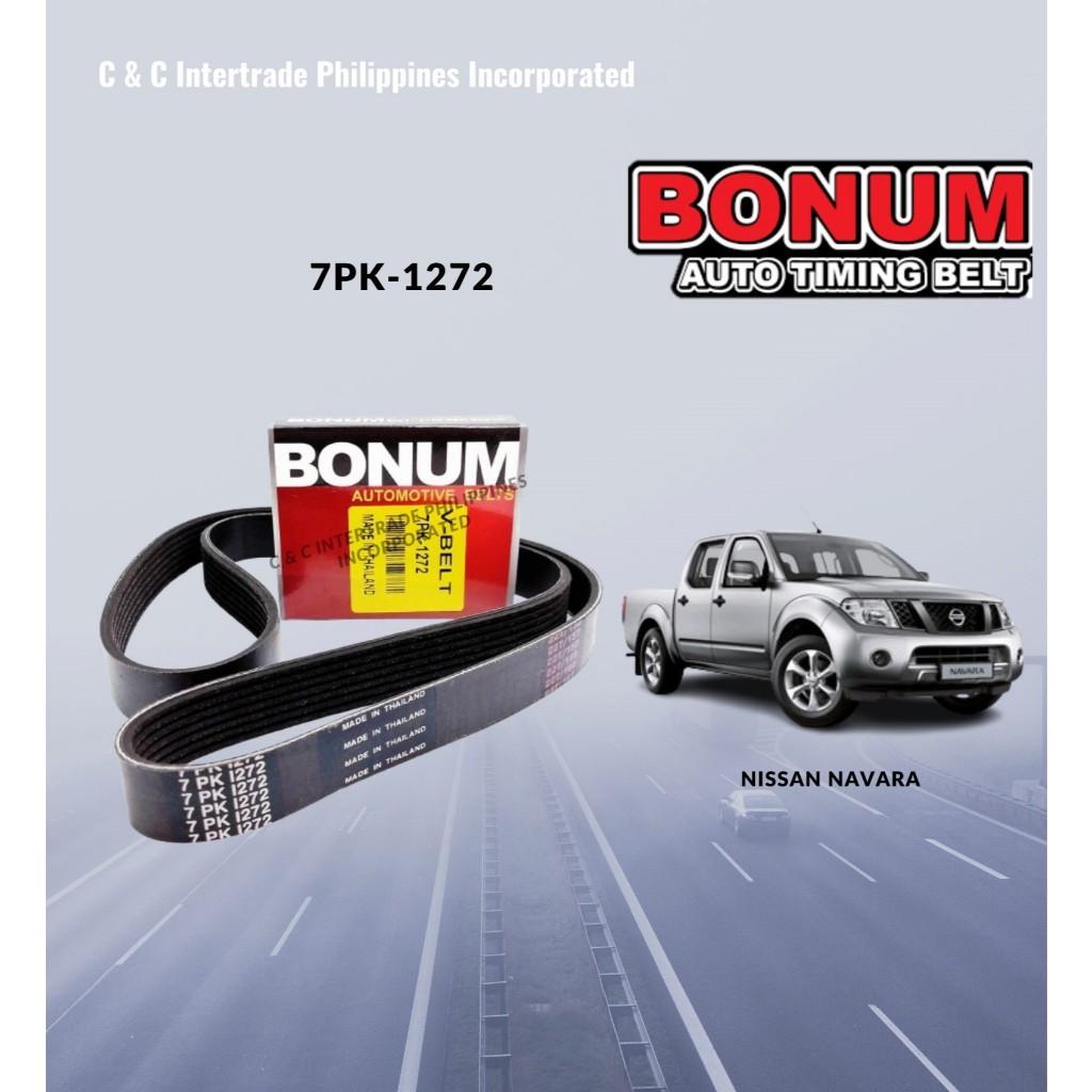 [2005-2015 ]7PK-1272 (7PK1272) Bonum Drive Belt for Nissan ( D40 auto ...
