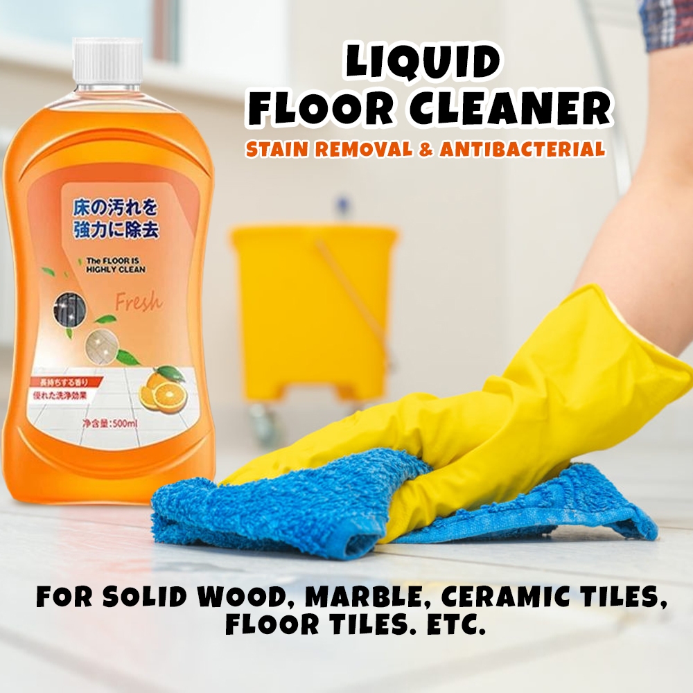 LIQUID FLOOR CLEANER 500ML ANTI BACTERIAL FOR TILES, SOLID WOOD, MARBLE ...