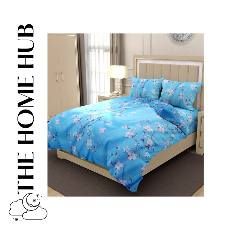 The Home Hub Printed Bed sheet Collection 3in1 Bedding Set DF268