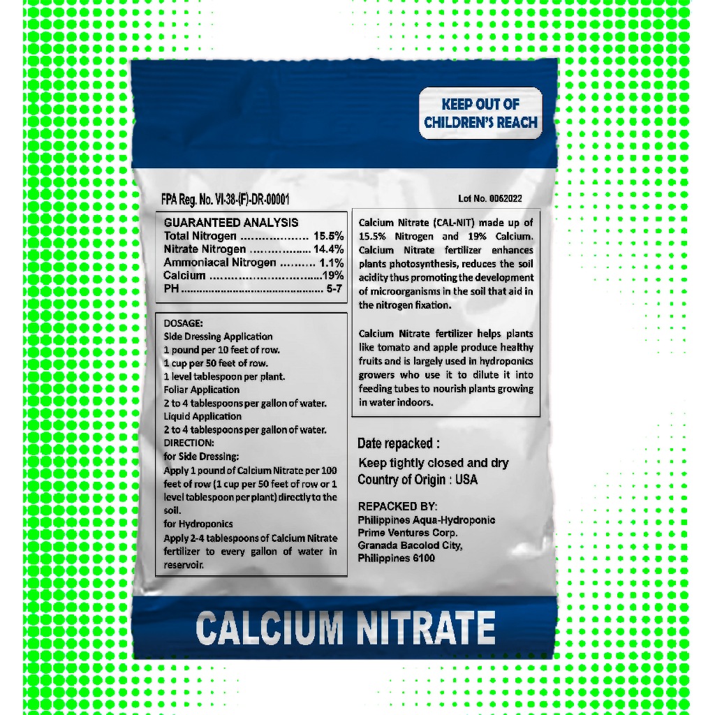 CALCIUM NITRATE (CALNIT) FOR HYDROPONIC | Shopee Philippines