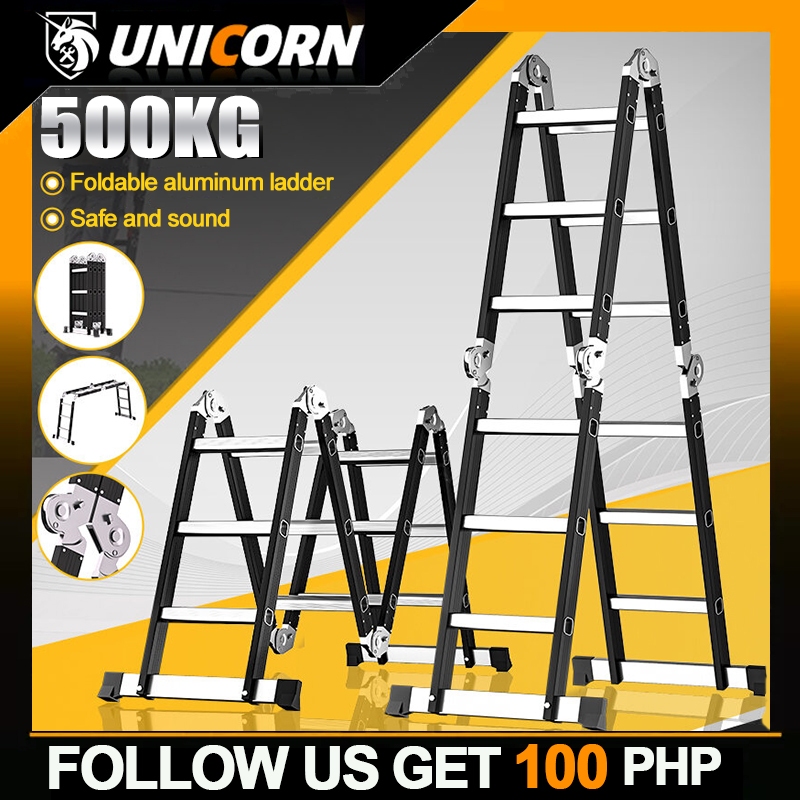 12FT/16FT/20FT Aluminum ladder heavy duty ladder foldable adjustable ...