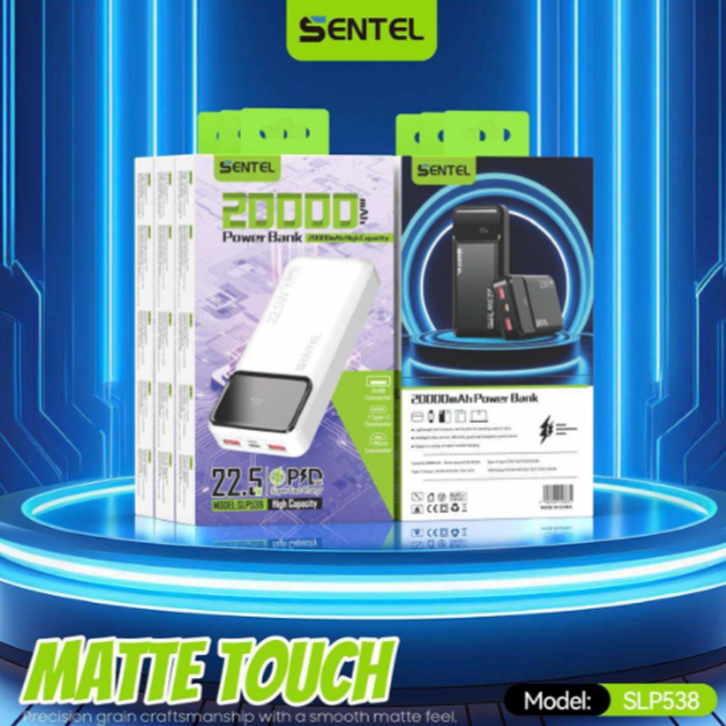 Sentel Powerbank PD 22.5W 20000 MAH Fast Charging Matte Touch Power ...