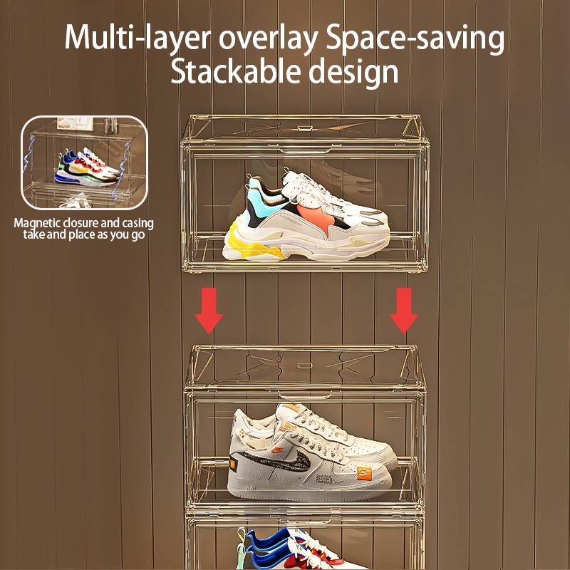 Acrylic Shoes Rack Clear Shoe Box Storage Cabinet Shoe Rack Organizer ...
