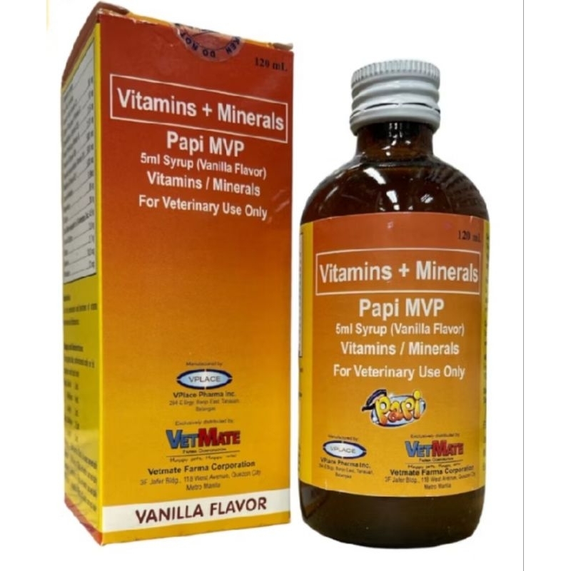 PAPI MVP MULTIVITAMINS MINERALS SYRUP 120ML Shopee Philippines