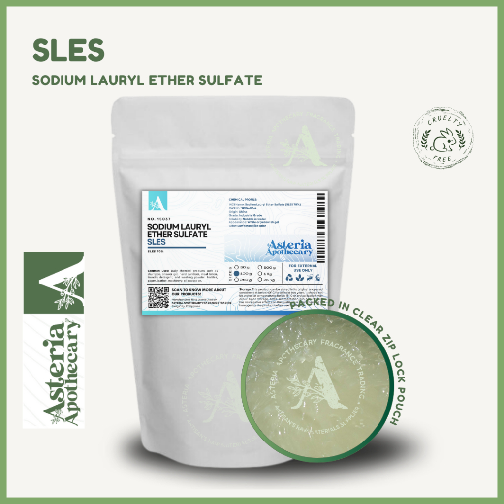 SLES | Sodium Lauryl Ether Sulfate - Asteria Apothecary | Shopee ...